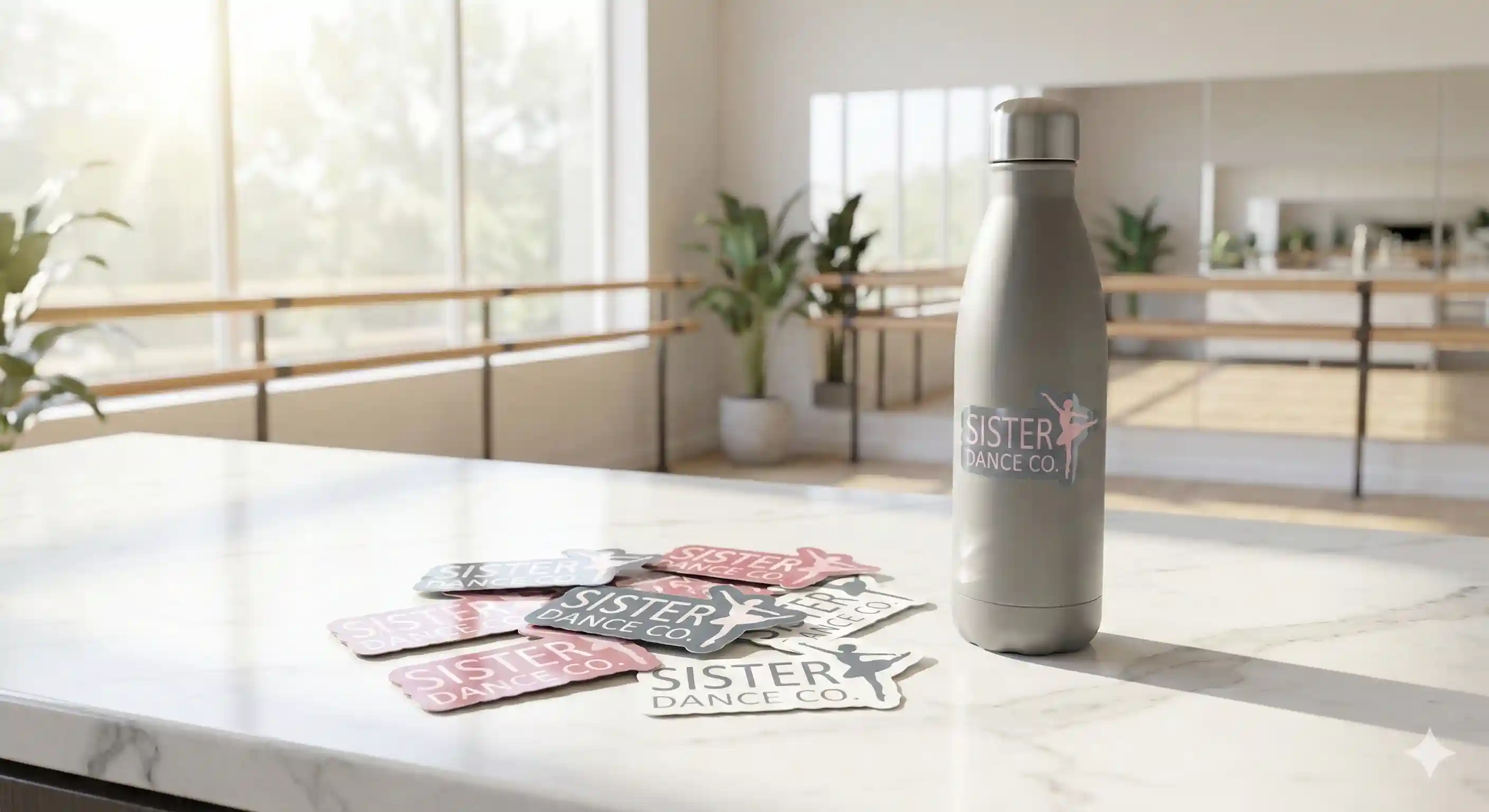 Custom glossy stickers for dance studios